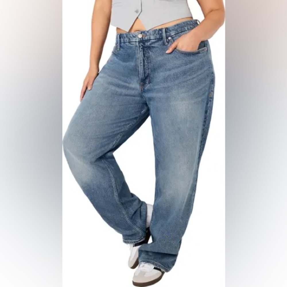 NWT Good American Good 90s Relaxed Fit‎ Jeans | Blue541 | Sz 20W